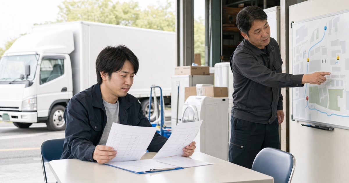 家電配送の求人条件と候補便を比較表で確認する応募者