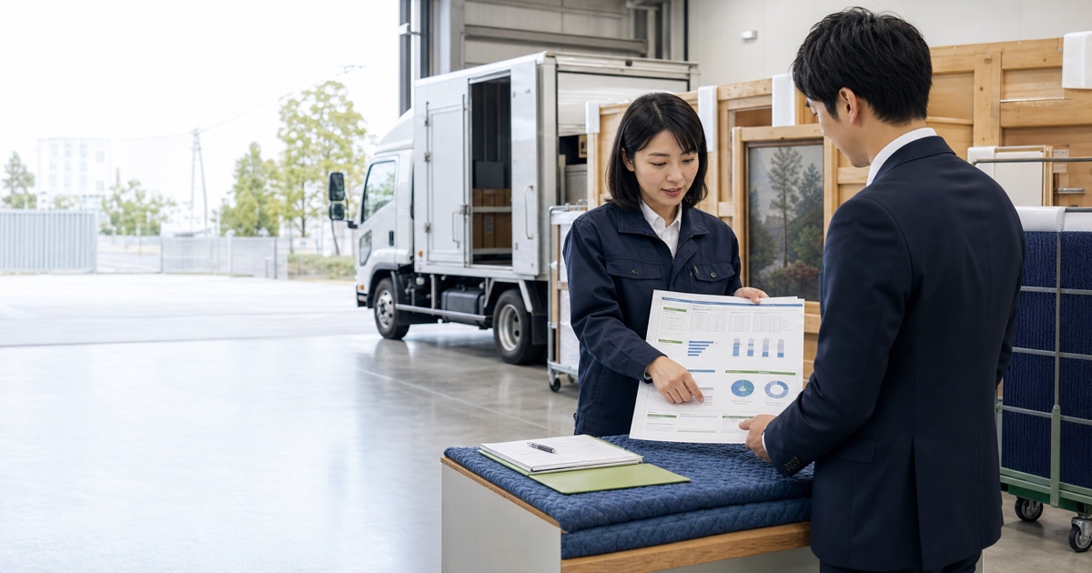 美術品輸送求人の基本給と手当を表で照合する応募者