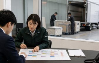 美術品輸送の始業時刻と休日を週間表で確認する応募者