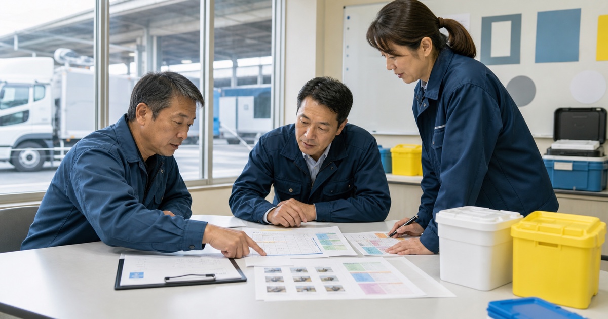 感染性廃棄物収集運搬の技能台帳と次の役割を検討する担当者