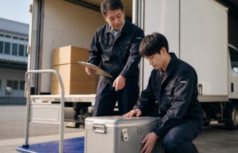 未経験者が医療機器配送の照合・積付け・運行を指導者と学ぶ