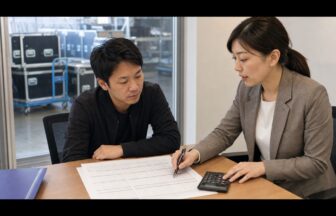 楽器輸送の運転・荷役・待機時間を勤務表で確認する応募者
