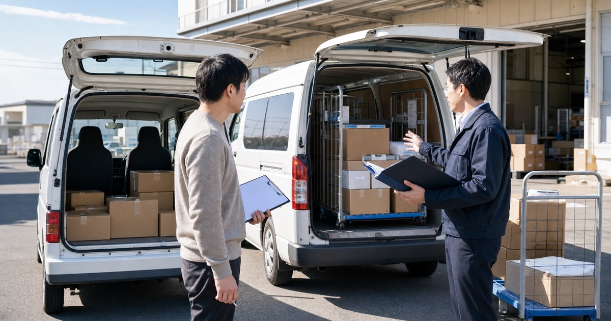 宅配便求人の車両・担当区域・勤務条件を候補拠点で比較する応募者